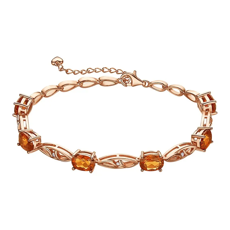 ME LUXE S925 Silver Red Elegance Vintage Delicate Fashion Versatile Bracelet Women's-5