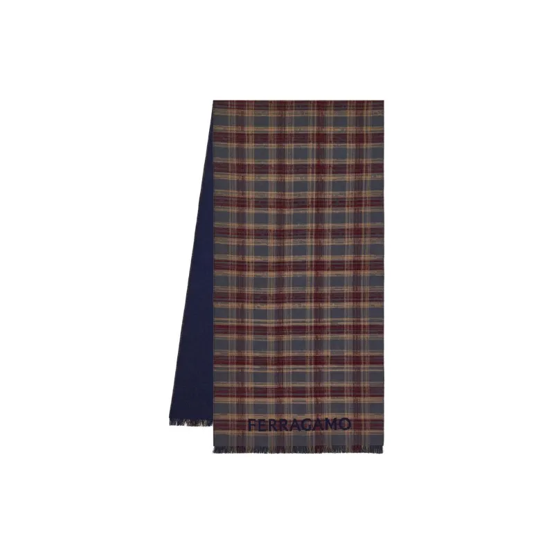 Ferragamo Tartan Wool Scarf-0