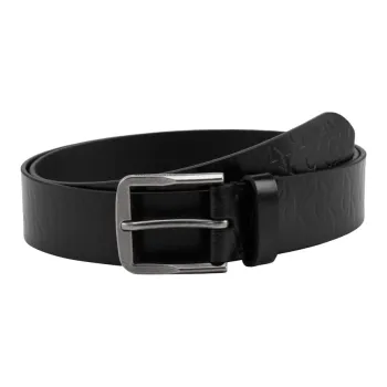 CALVIN KLEIN Blended Material Leather Belts Men's Space Black 3.5cm