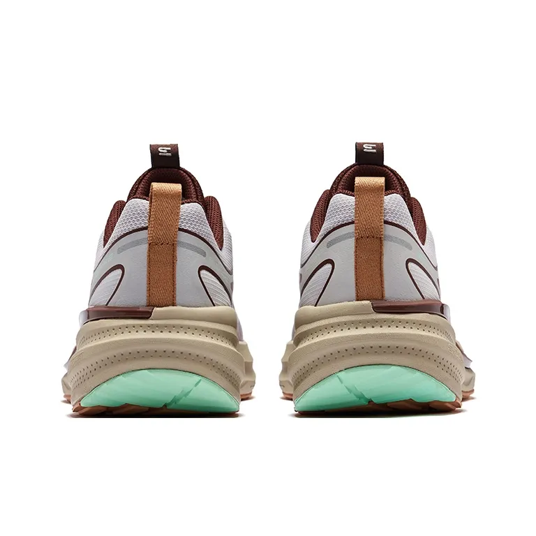 Erke Cushioning Wear Resistant Low Top Running Shoes Men's Mist Gray Mocha-4