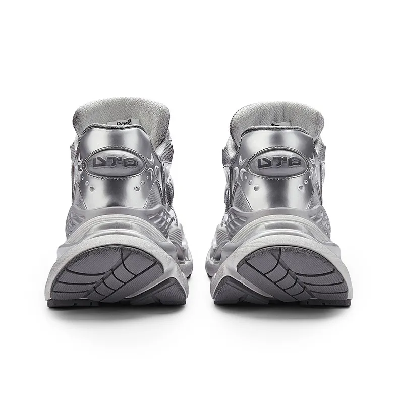 U.T.B Oracle Prophet Anti Slip Wear Resistant Breathable Coverage Low Top Chunky Sneakers Unisex Xingji Silver-4