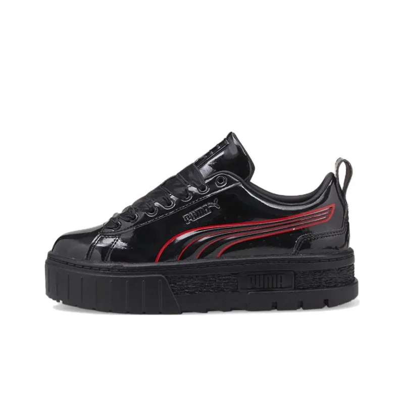 Batman x PUMA Mayze Anti Kick And Abrasion Resistant Low Top Kids' Skateboarding Shoes Black Teenagers-0