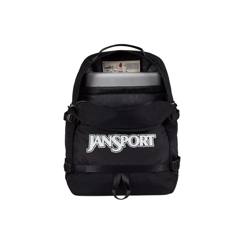JanSport Recycled Nylon Backpack Unisex Black-6