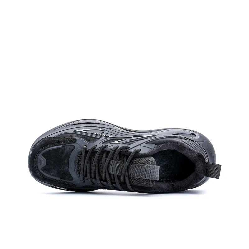 POLUDIYIPI Running Shoes Men Low Top Black Pea Green-3