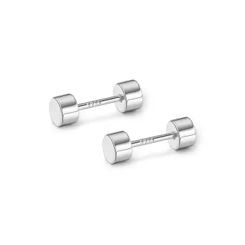 EAR PARTNER S999 Fine Silver Stud Earrings Unisex