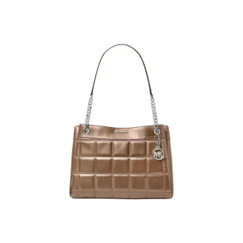 MICHAEL KORS Susan Leather Tote Bag, Shopping Bag, Shoulder Bag, Crossbody Bag, Handbag Medium Size Women's Light Brown