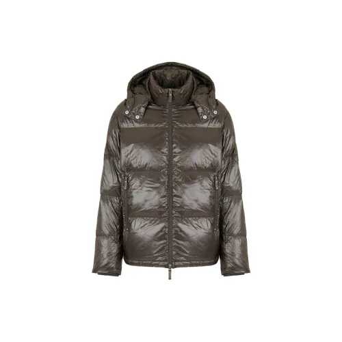EMPORIO ARMANI FW24 Down Jacket Men's Brown Green