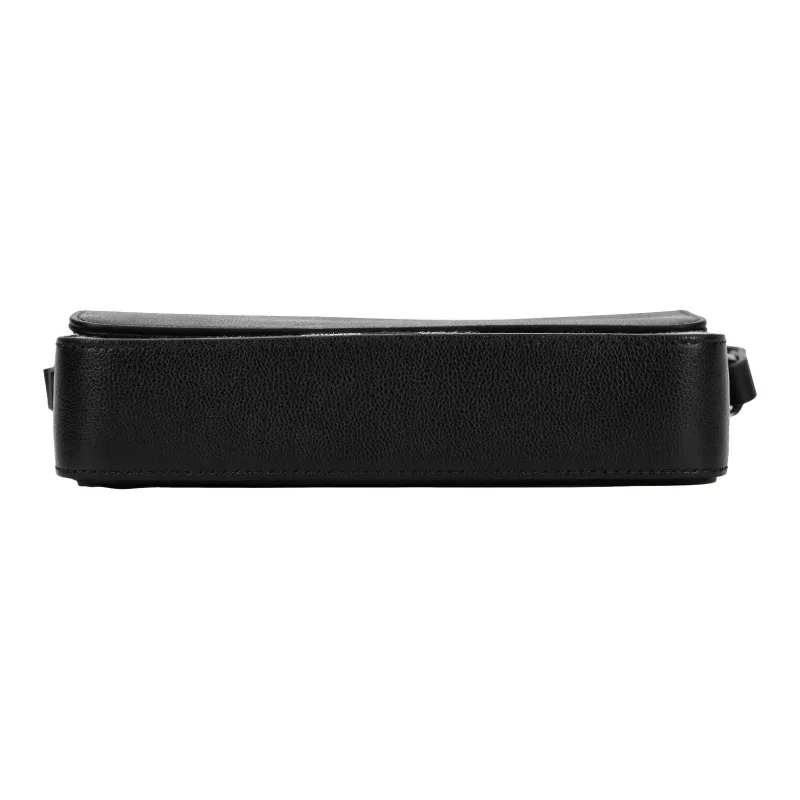 Burberry Leather Paneled Canvas Shoulder Bag Crossbody Bag Women's Black-8