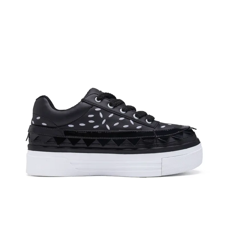 Stanair X Vandytheburger Skateboard Shoes Unisex Low Top White, Black-7