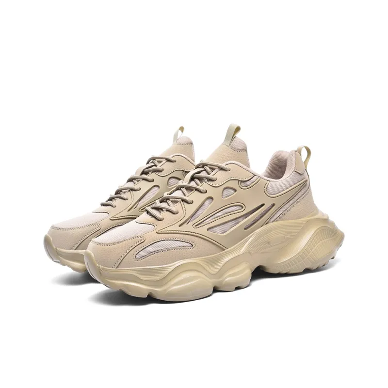 YIVELOVE Anti-Slip And Wear-Resistant Height Increasing Low-Top Chunky Sneakers Men's-2
