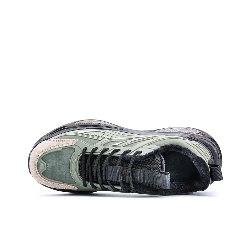 POLUDIYIPI Coverage Rebound Balance Impact Resistant Support Anti Rollover Low Top Running Shoes Men's Army Green-3