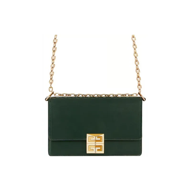 GIVENCHY 4G Box Smooth Cow Leather Shoulder Bag, Crossbody Bag Trumpets Women's Forest Green-0