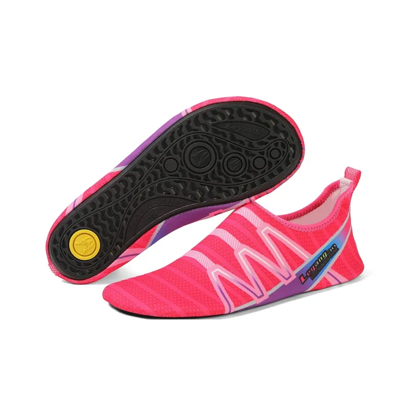 Leyang Breathable Quick Dry Low Top Casual Shoes Unisex Pink-4