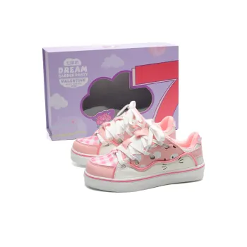 7 SEVFUN Wear resistant And Lightweight Low Top Skateboard Shoes Women's Strawberry Pink Box Included