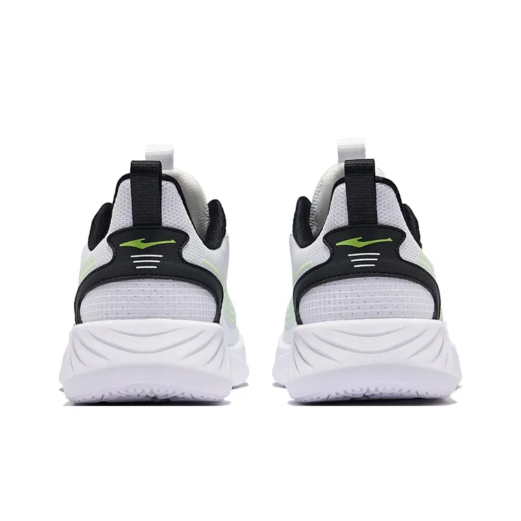 Erke Cushioning And Breathable Low Top Running Shoes Men's Erke White Apple Green-4