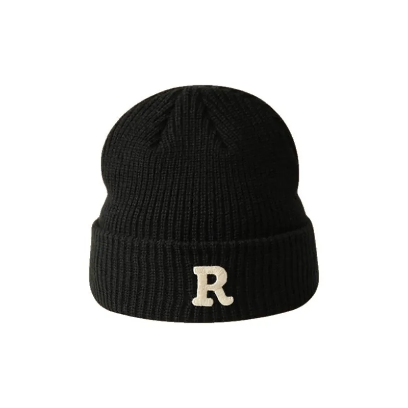DZP Fleece Thread Beanies Unisex Black Beige Coffee Blue-0