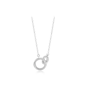 WANLIACC S999 Fine Silver Mobius Loop Necklace Women's