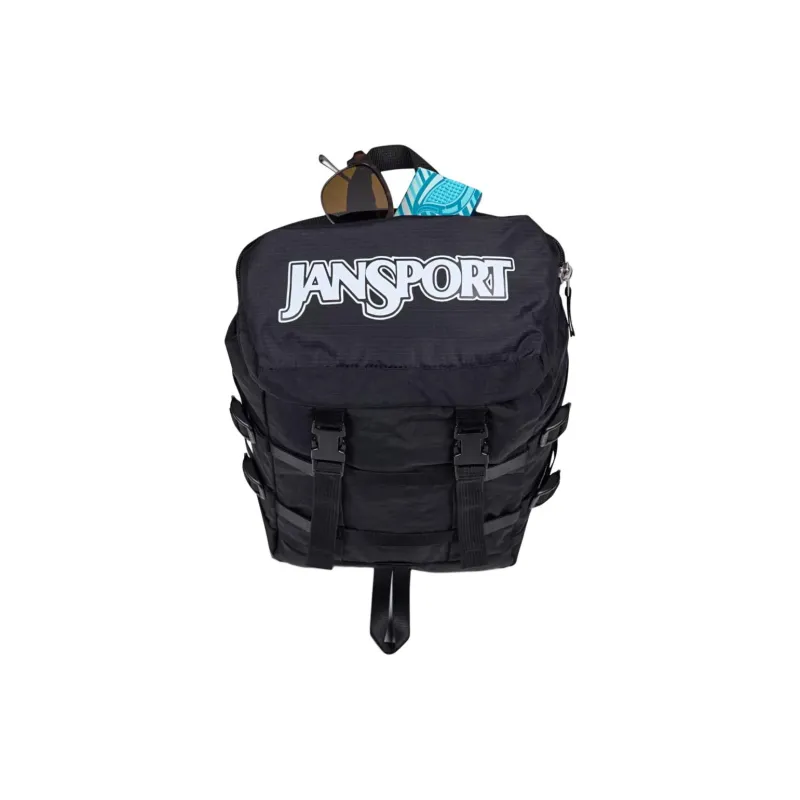 JanSport Recycled Nylon Backpack Mini Unisex Black-4