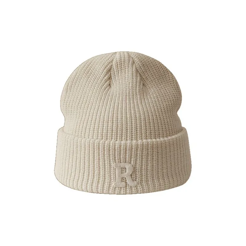 DZP Fleece Thread Beanies Unisex Black Beige Coffee Blue-1
