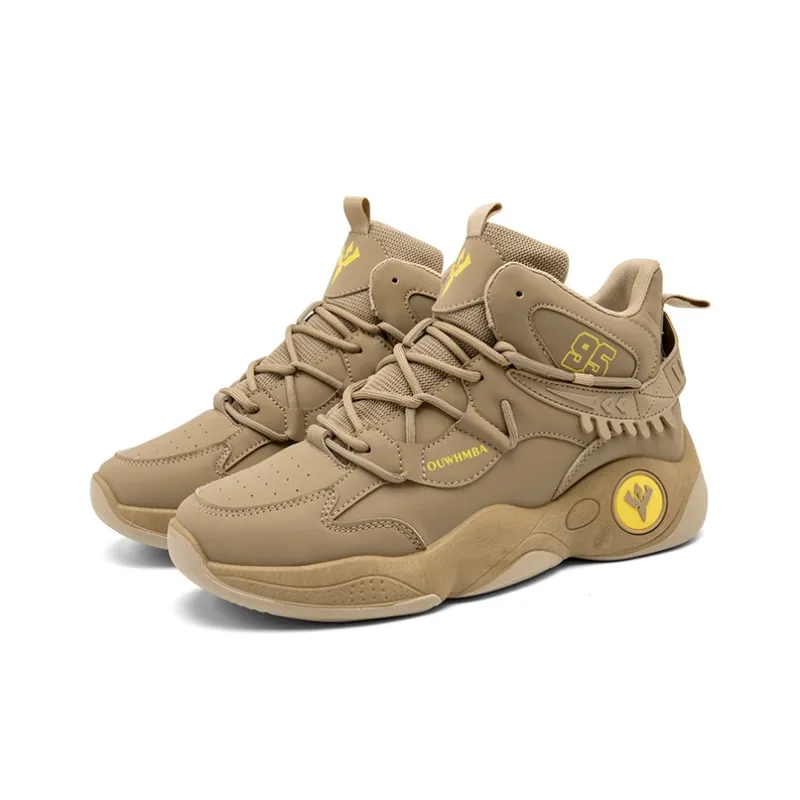 OUWENHEIMANBA Cushioning Coverage Rebound Height Increase Abrasion Resistant Breathable High Top Basketball Shoes Men's-6