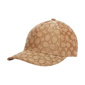 COACH Polyester Baseball Caps Unisex Khaki