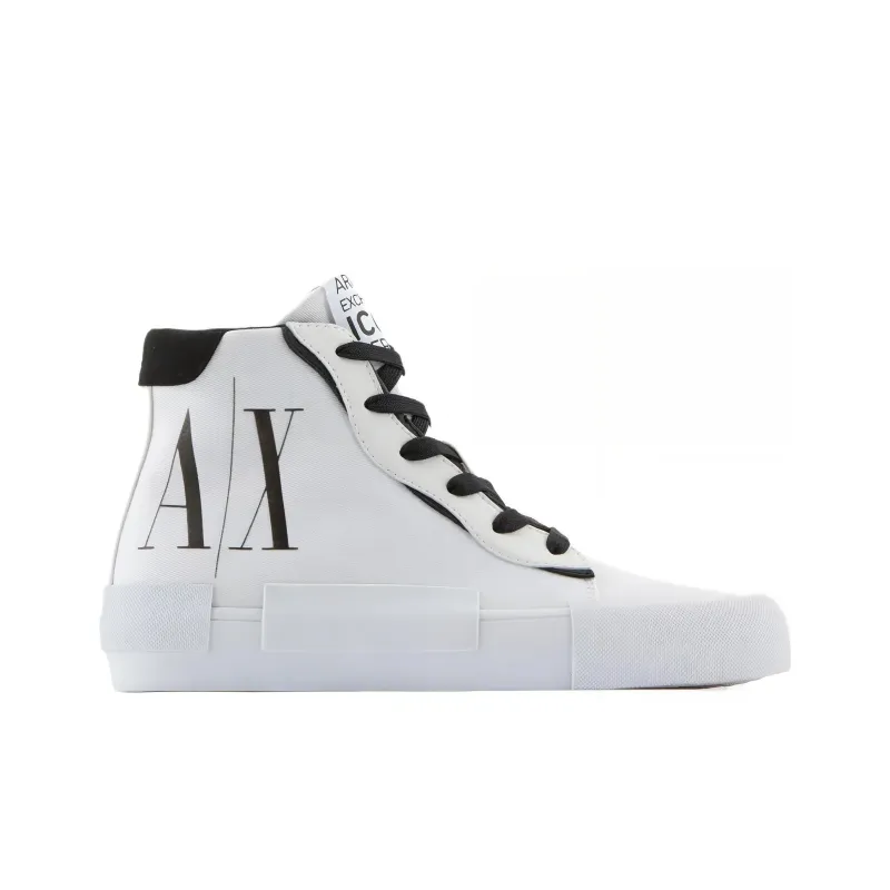 ARMANI EXCHANGEAE Icon High Top Skateboard Shoes Women's White-1