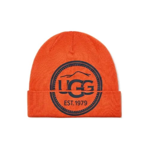 UGG Polyester Beanies Unisex Orange