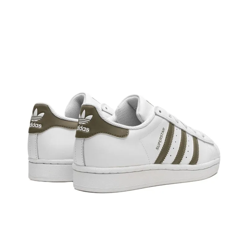Adidas Originals SUPERSTAR Anti Slip Wear Resistant Low Top Kids' Skateboarding Shoes White Teenagers-1