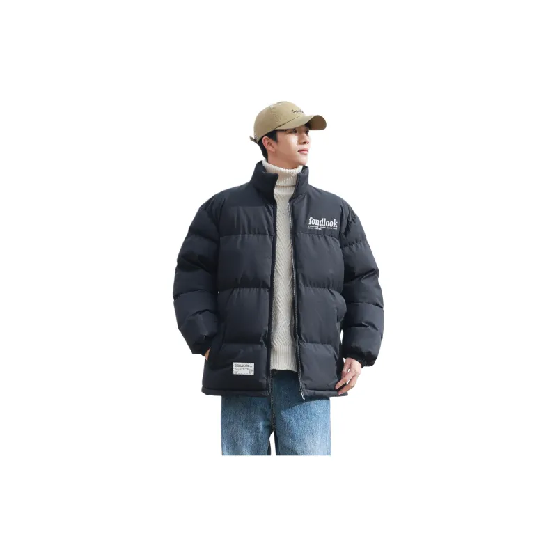 FONDLOOK Puffer Jacket Unisex Black-3