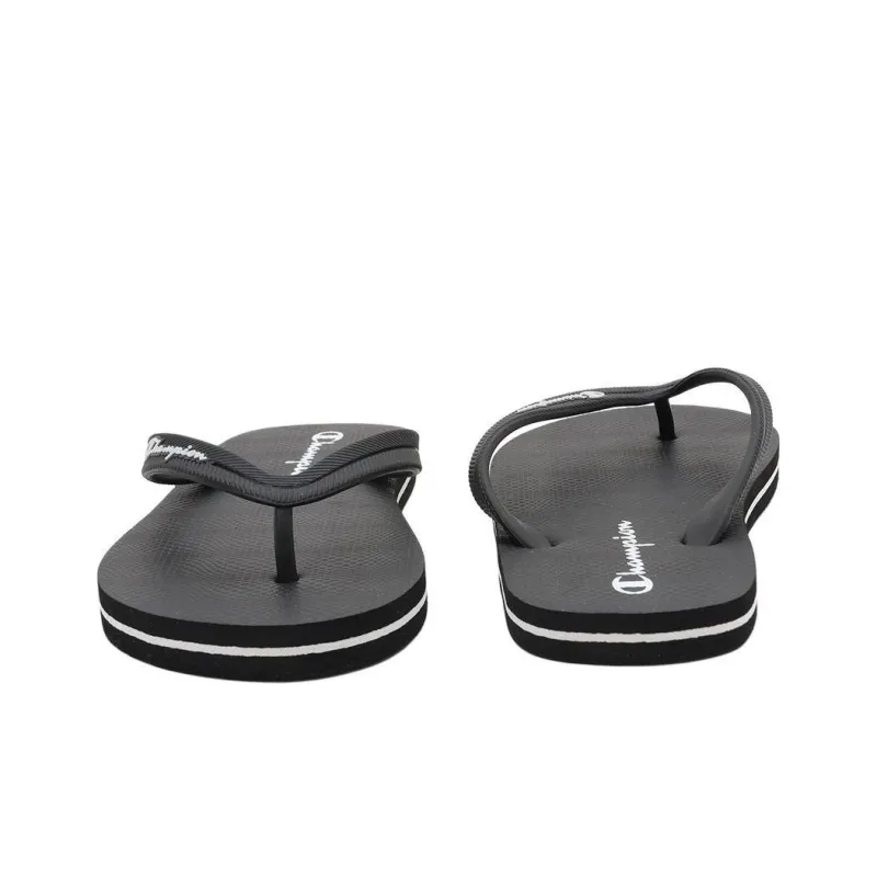 Champion Rubber Sole Abrasion-Resistant Flip Flops Unisex Black-3