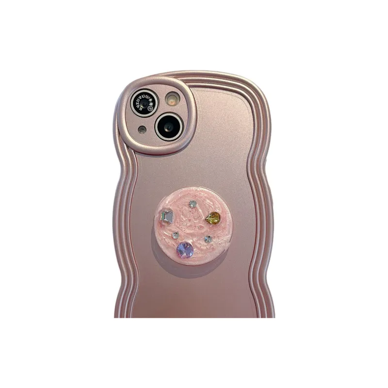 Wei Xin TPU Material Foundation Stick Stand Phone Cases Compatible With IPhone 16/15 Pro Max/Apple 13/14 Pro Max/12-1
