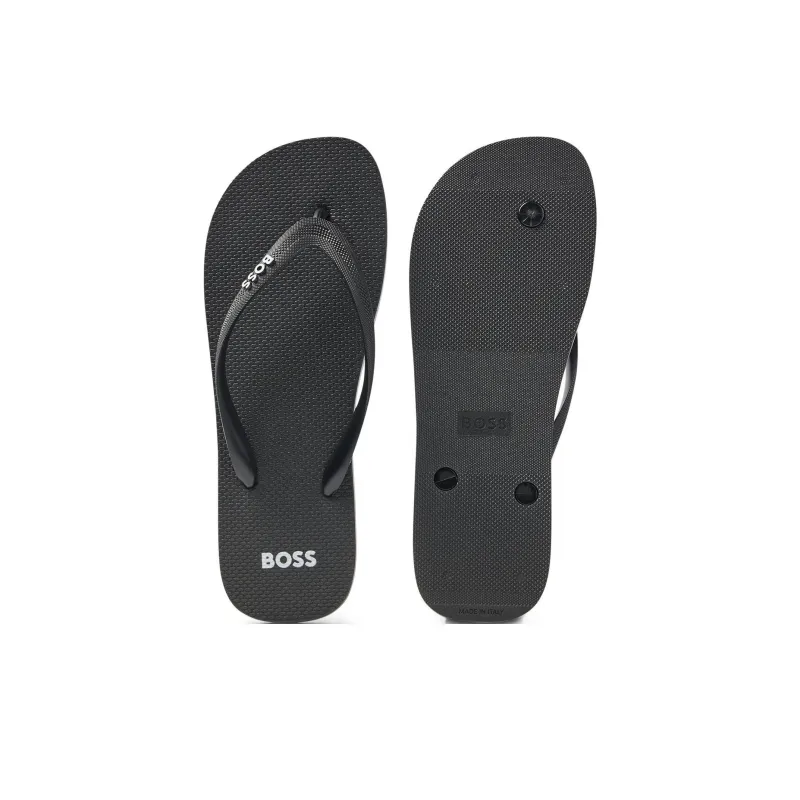 HUGO BOSS Rubber Sole Slip-Resistant Flip Flops Men's Black-4