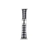H Plaid Magnetic Apple Style Image ~ Black White Plaid