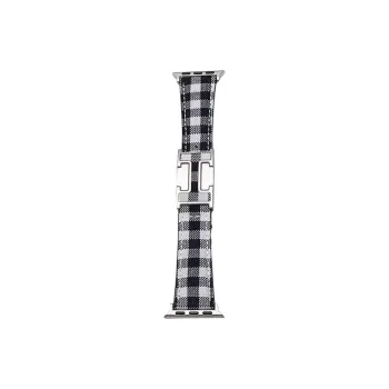 NCFCK Apple Compatibility Watch Band Plaid Material
