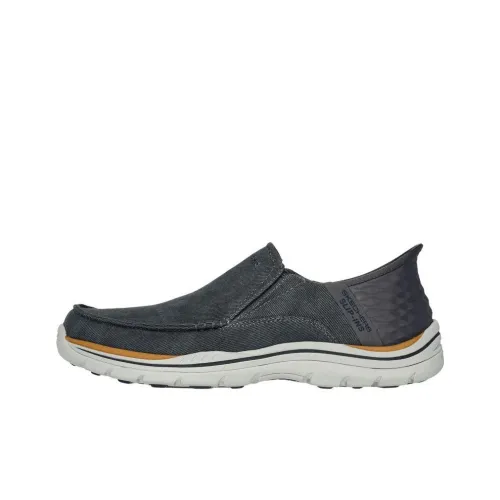 Skechers Slip Ins Anti Slip Wear Resistant Low Top Casual Shoes Men's Black Brown