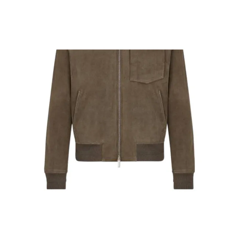 DIOR Leather Jacket Men's Brown-5