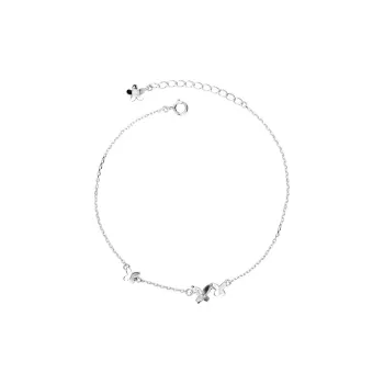 KING OF BLING 925 Sterling Silver With Zircon Bracelets Women's Year Of The Snake Good Luck