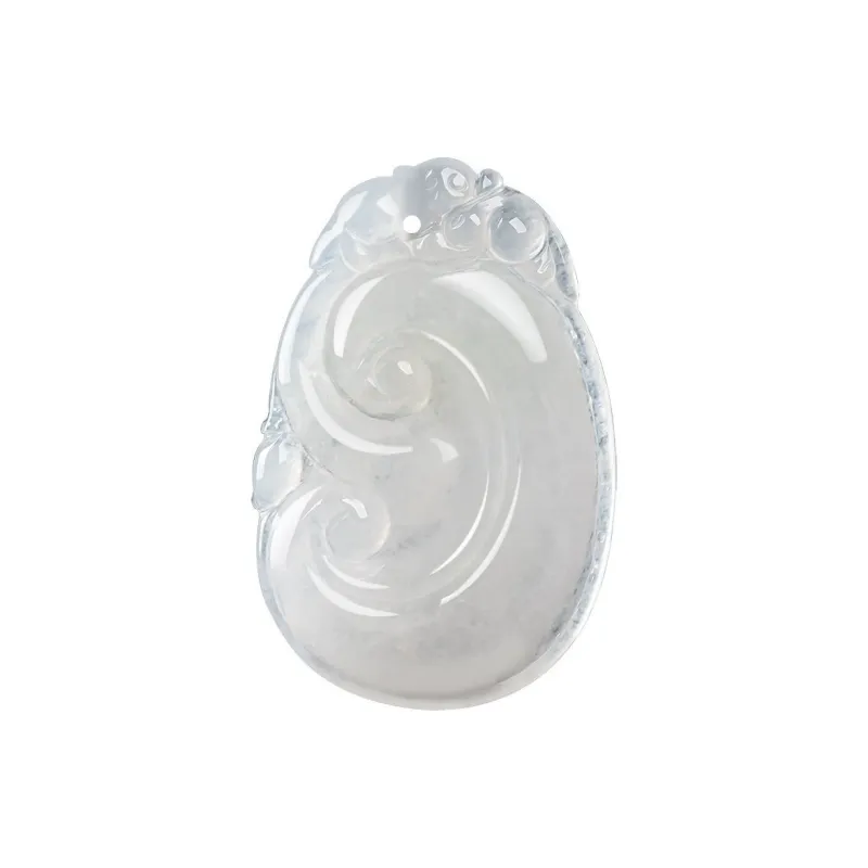 Green Craftsman Ice Glutinous Jadeite Necklaces Women's-0