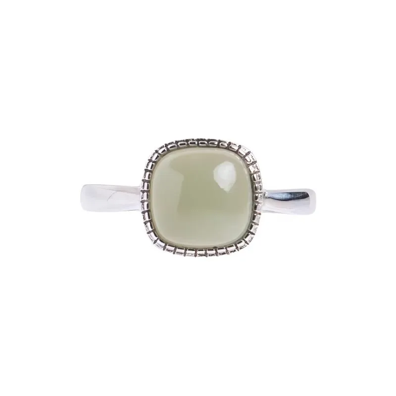 Andaozi Hetian Jade Rings Dusty Pink Women's-0