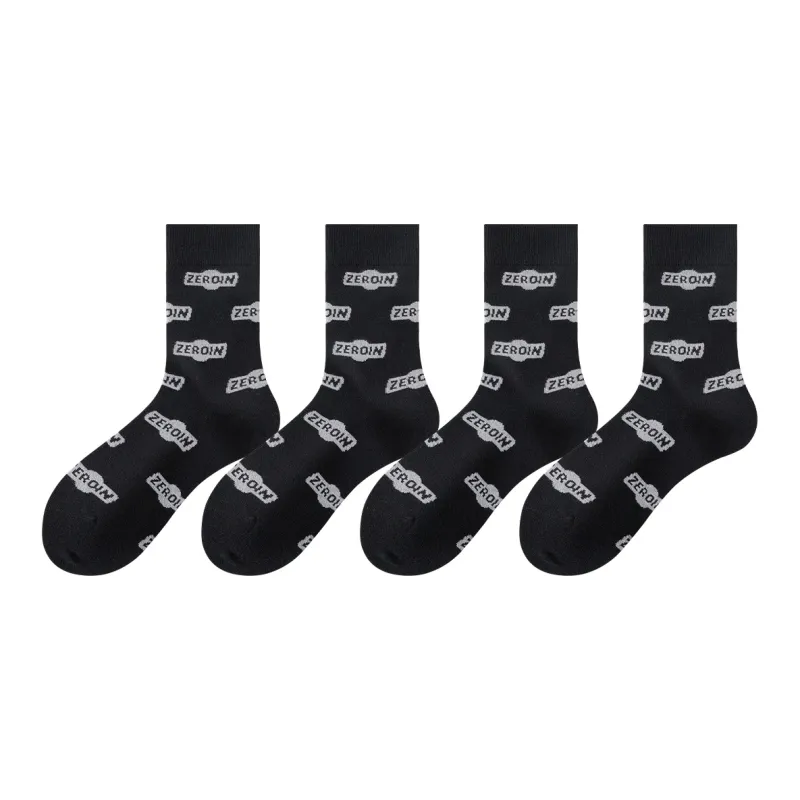 ZEROIN Mid Calf Socks Unisex 4 Pack-4