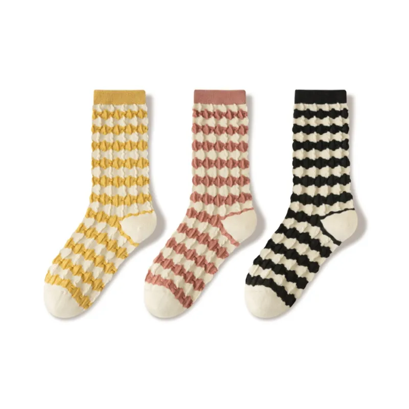 JIAZINI Mid Calf Socks Women's 3 Pack-6