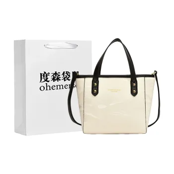 Dusen Kangaroo PU Handbag Regular Women's Ecru/Gray/Black/Pink/Green