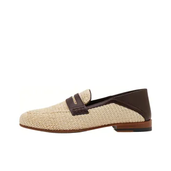MANOLO BLAHNIK Loafers Men's White Brown