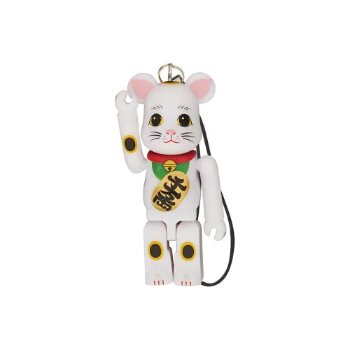 BE@RBRICK BE@RBRICK HAPPY Lucky Cat White Trendy Figures 5cm