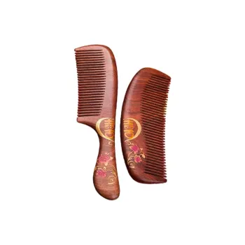 XIBI Red Leaf Rosewood Comb Hairdressing Tools Massage Scalp Hair Growth