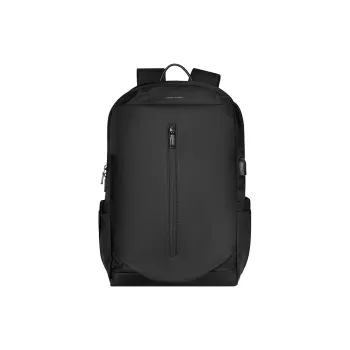 PIERRE CARDIN Fabric Laptop Backpack Regular Men's Black
