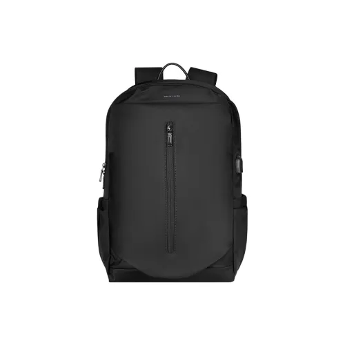 PIERRE CARDIN Fabric Laptop Backpack Regular Men's Black