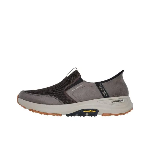 Skechers Slip Ins Anti Slip Wear Resistant Low Top Outdoor Shoes Men's Brown