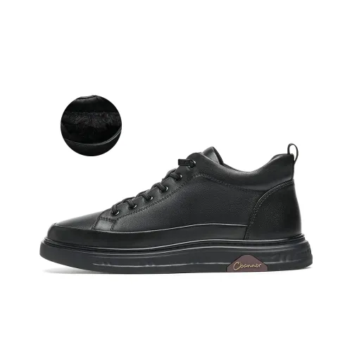 C°BANNER Low-Top Skateboard Shoes Men's Black Plus Size