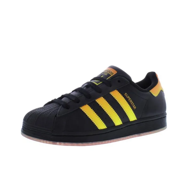 Adidas Originals Superstar J Anti Kick And Wear Resistant Low Top Kids' Skateboarding Shoes Black Teenagers-2